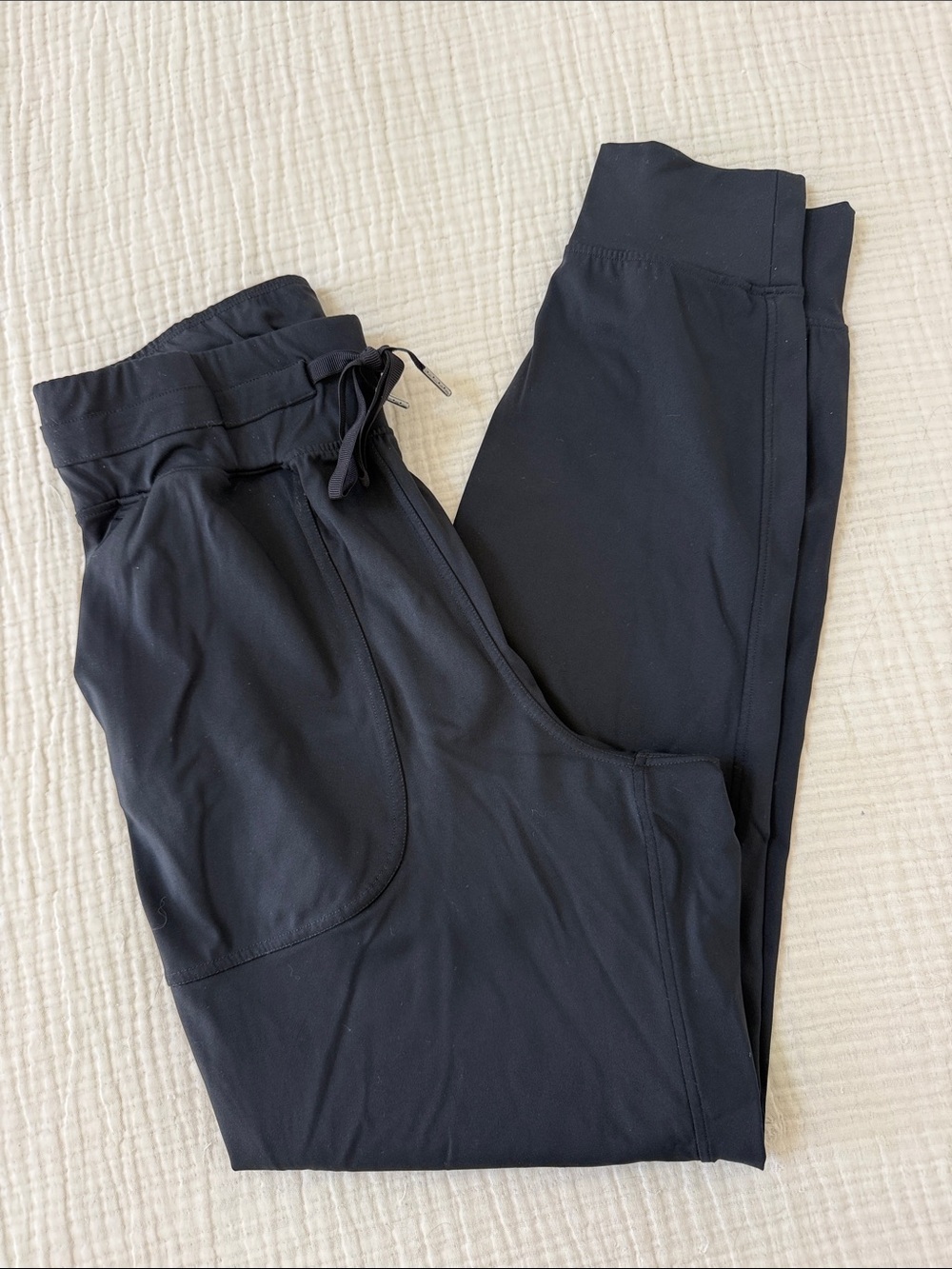 Black Drawstring Waist Women’s Athletic Joggers